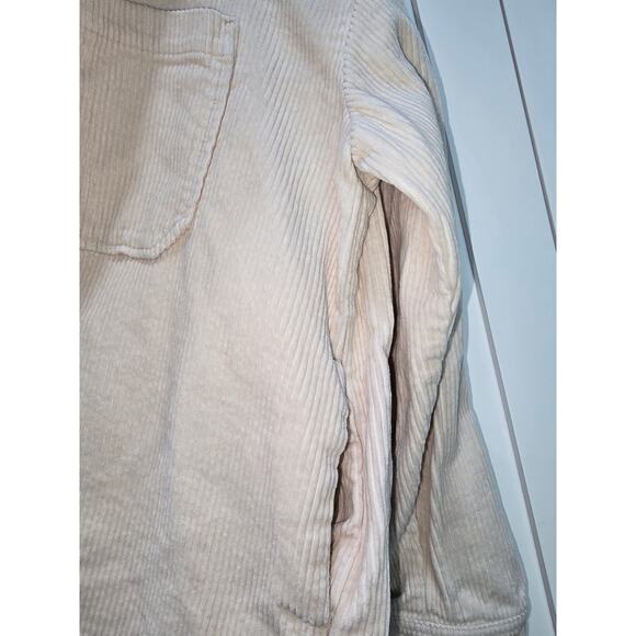Zara Beige Ribbed Corduroy Shacket – Size Medium - Picture 8 of 16